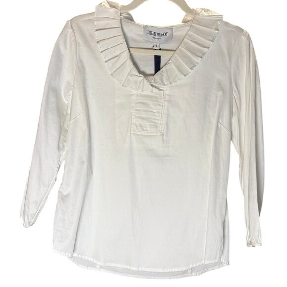 Elizabeth McKay Burke Top White Size: 6 - Picture 1 of 4